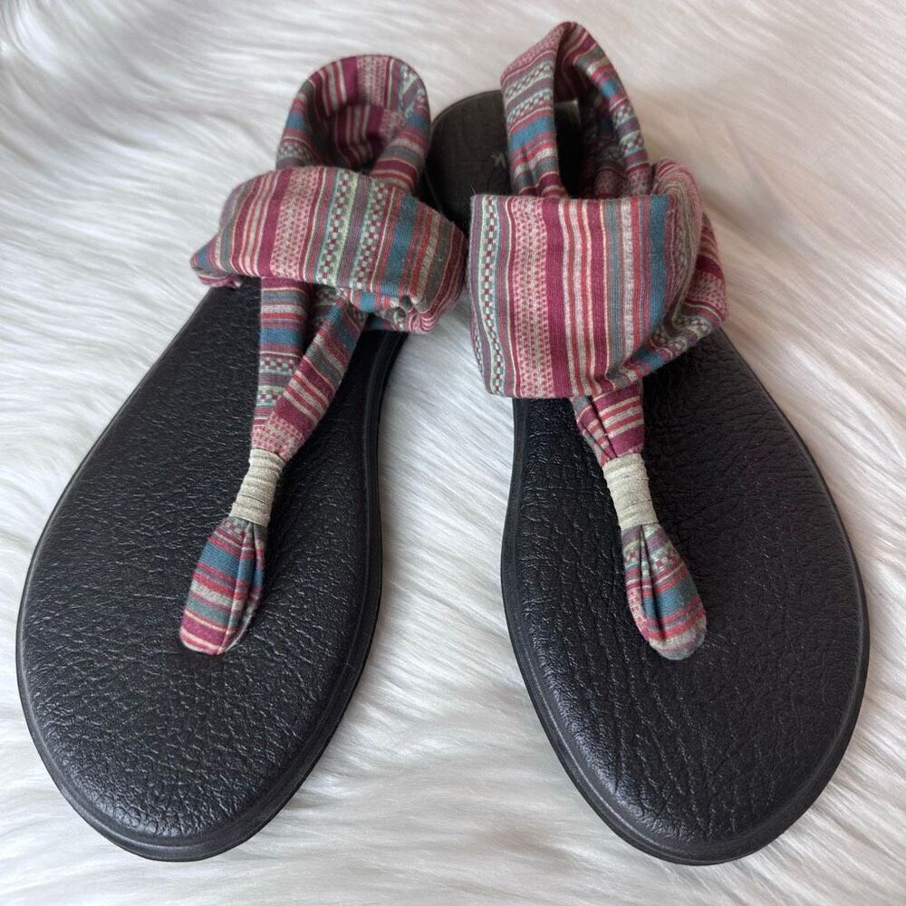 Sanuk Yoga Mat Sing Sandals Boho Print Size 8
